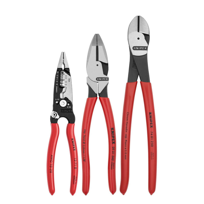 Knipex 9K 00 80 158 US Electrical Pliers Set, 3 Pc.