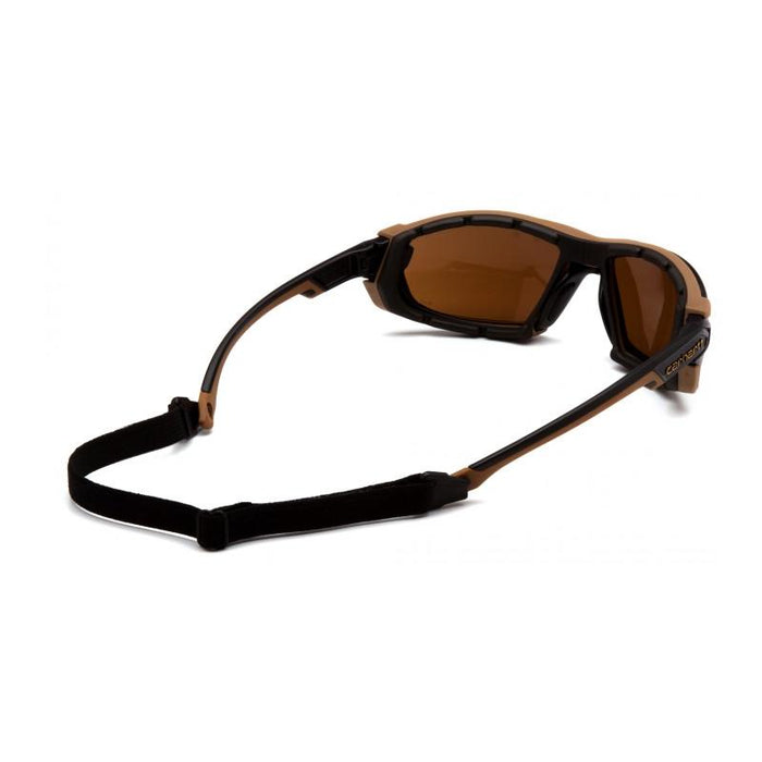 Carhartt CHB1018DTMP Toccoa Sandstone Bronze Anti-Fog Lens with Black and Tan Frame (polybag)