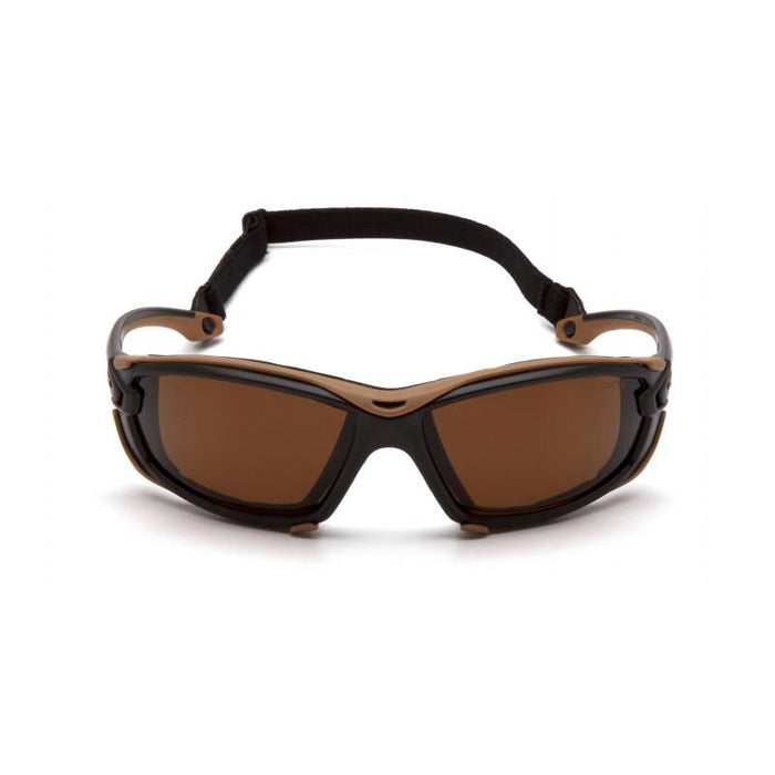 Carhartt CHB1018DTMP Toccoa Sandstone Bronze Anti-Fog Lens with Black and Tan Frame (polybag)