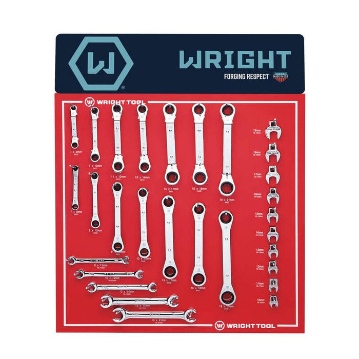 Wright Tool D956 Ratcheting Box, Flare Nut and Crowfoot Wrenches
