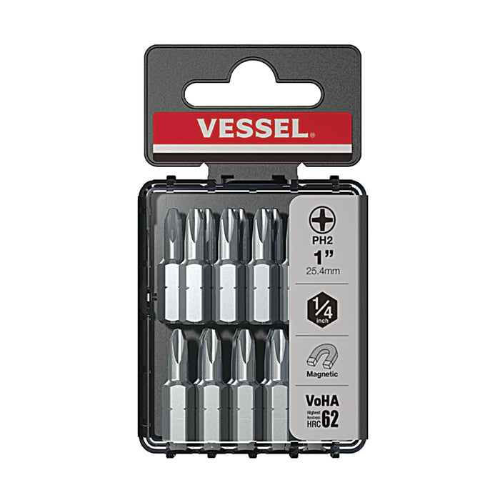 Vessel Tools DWPH2254P20T DRYWALLER Neck Torsion Insert Bits, 20 Pc.