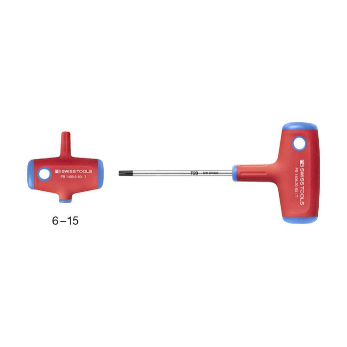 PB Swiss Tools PB 1406.15-60 Cross-Handle Screwdrivers, TORX® T15