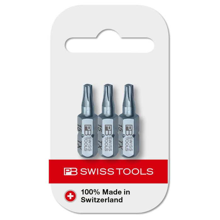 PB Swiss Tools PB C6.400/15 CN3 PrecisionBit, Design C 6.3 TORX® , Size 15 , 3 Piece - 1/4 Inch