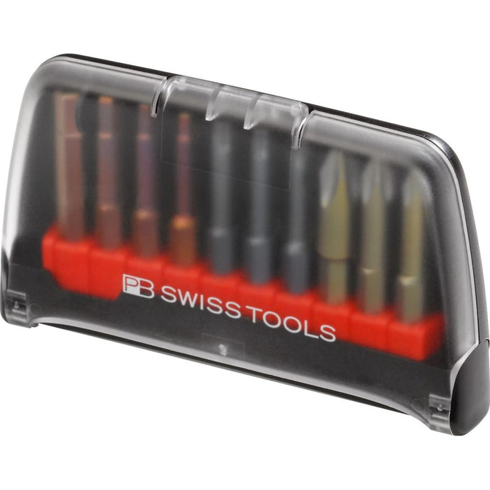 PB Swiss Tools PB E6.985 Precision Bit Set in BitCase, with Belt-Clip, 10 Pieces