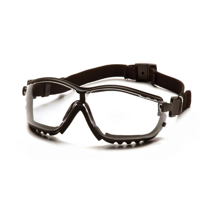 Pyramex GB1810STM V2G -  Clear H2MAX Lens with Black Strap/Temples