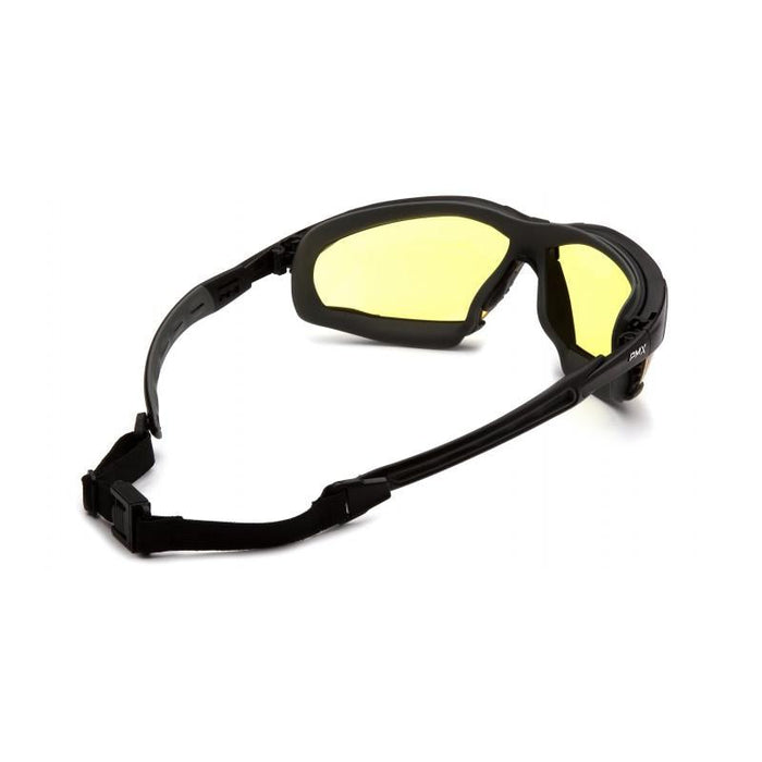 Pyramex GB9430STM Isotope - Amber H2MAX Anti-Fog Lens with Black Frame