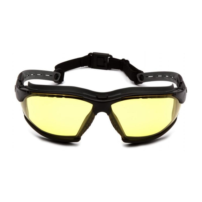 Pyramex GB9430STM Isotope - Amber H2MAX Anti-Fog Lens with Black Frame
