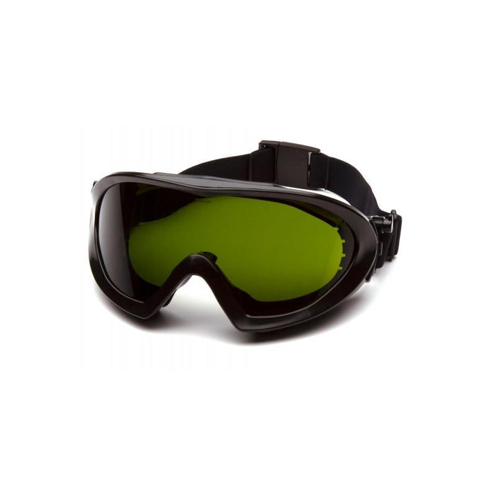 Pyramex GG504TIR3 Capstone Green Tinted Goggle with IR3 H2X Anti-Fog Lens