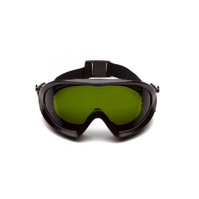 Pyramex GG504TIR3 Capstone Green Tinted Goggle with IR3 H2X Anti-Fog Lens