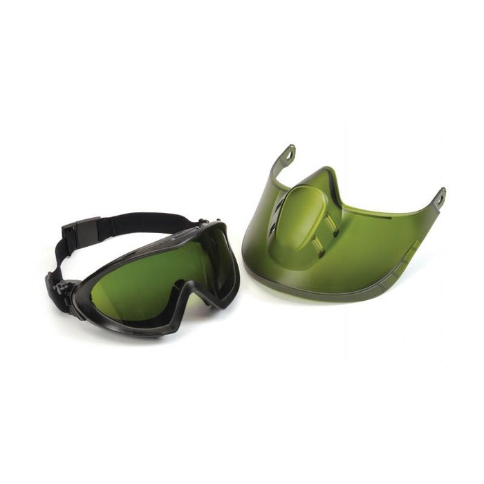 Pyrame GG504TSHIELDIR3 Pyramex Safety - Capstone - Direct/Indirect Goggle with IR3 Lens and Green Tinted Faceshield Attachment
