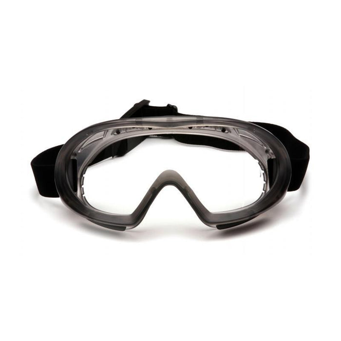 Pyramex GG504T Gray Direct/Indirect Goggle with Clear H2X Anti-Fog Lens