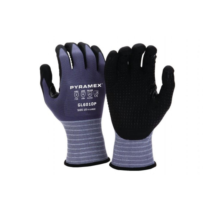 Pyramex GL601DP Micro-Foam Nitrile Gloves with Dotted Palms