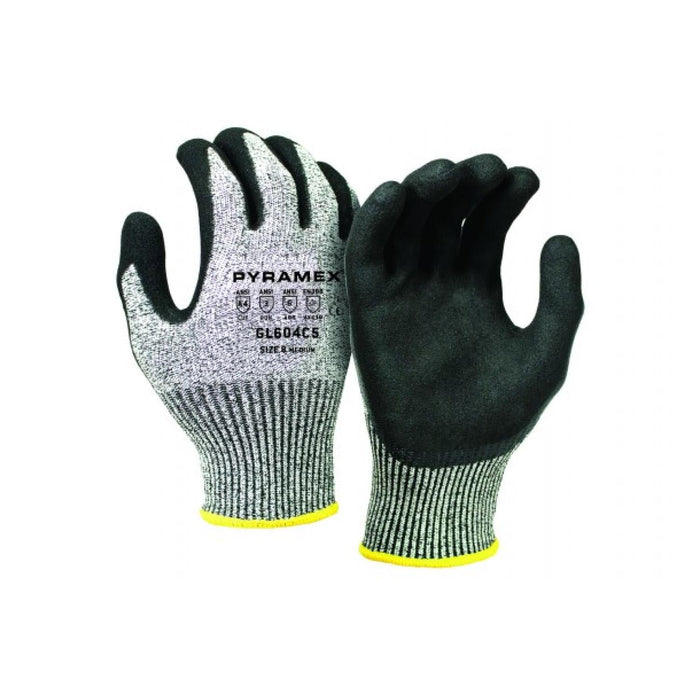 Pyramex GL604C5 Sandy Nitrile Gloves
