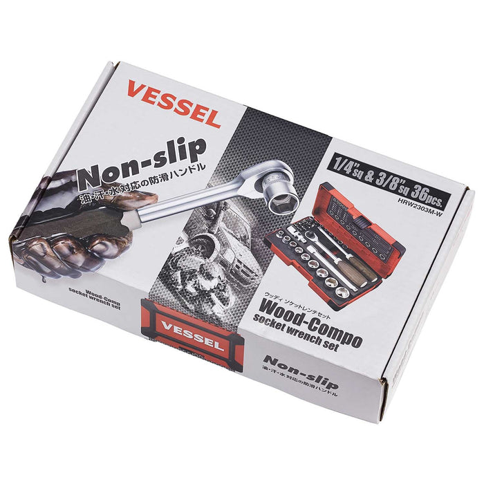 Vessel Tools HRW2303MW Wood-Compo Socket Wrench Set