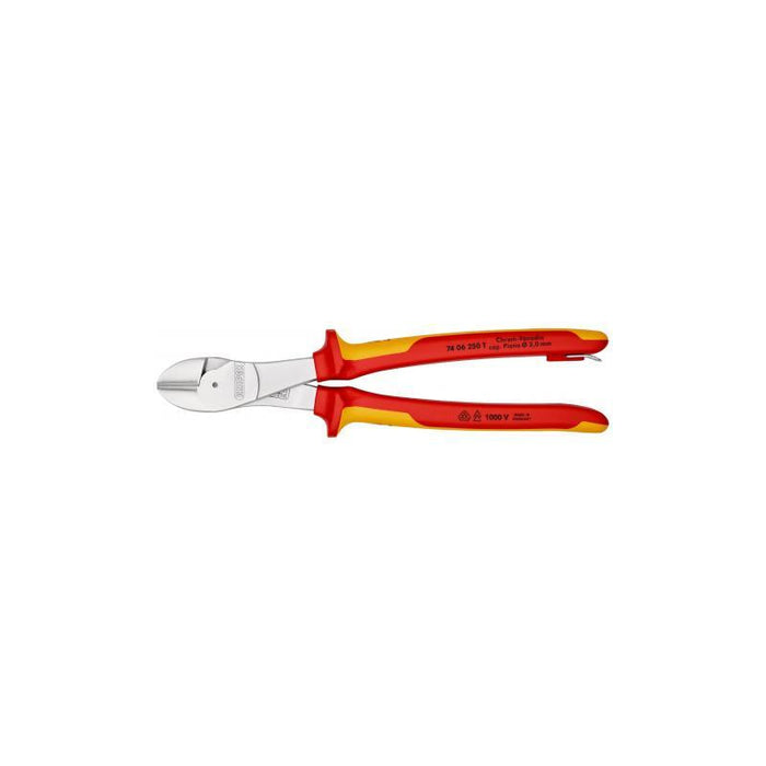 Knipex 74 06 250 T High Leverage Diagonal Cutters-1000V Insulated-Tethered Attachment