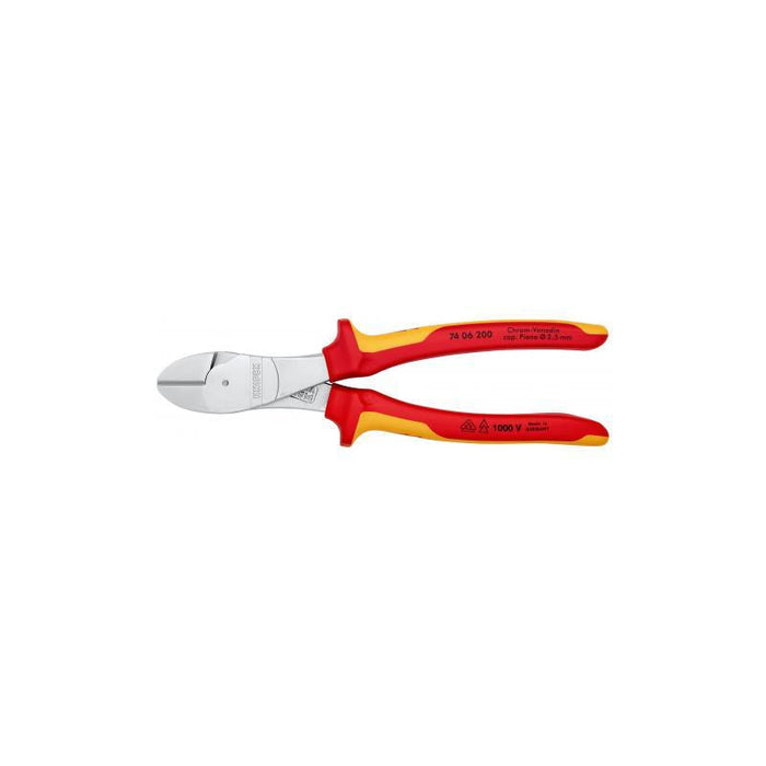 Knipex 74 06 200 High Leverage Diagonal Cutters-1000V Insulated