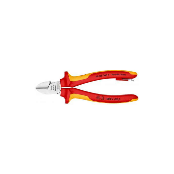 Knipex 70 06 160 T Diagonal Cutters-1000V Insulated-Tethered Attachment