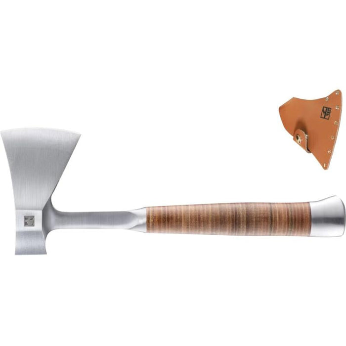 Halder 3555.375 Hand Axe, Full Steel Handle with Leather Grip