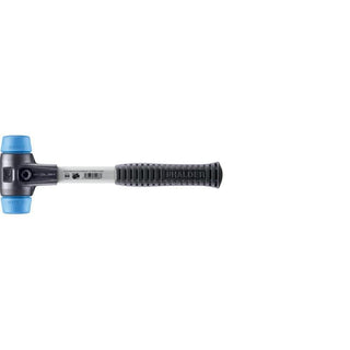 Halder 3701.040 Simplex Mallet with Soft Blue Rubber Inserts, Non-Marring Heavy Duty Reinforced Housing and Fiberglass Handle