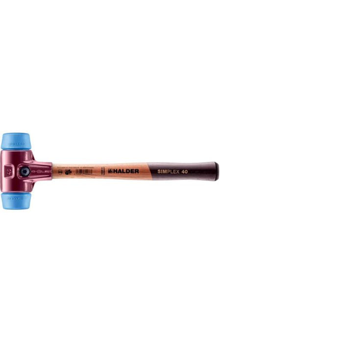 Halder 3001.040 Simplex Mallet with Soft Blue Rubber Inserts, Non-Marring