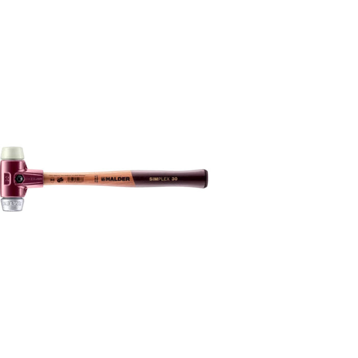 Halder 3089.030 Simplex Mallet with Nylon and Aluminum Inserts  Cast Iron Housing and Wood Handle