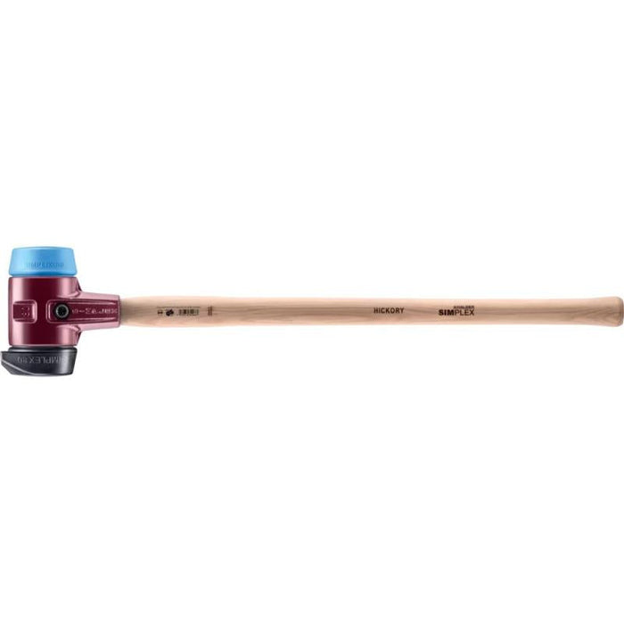 Halder 3012.281 Simplex SLEDGE HAMMER with Soft Blue, Black Rubber Inserts/Cast Iron Housing and Wood Handle