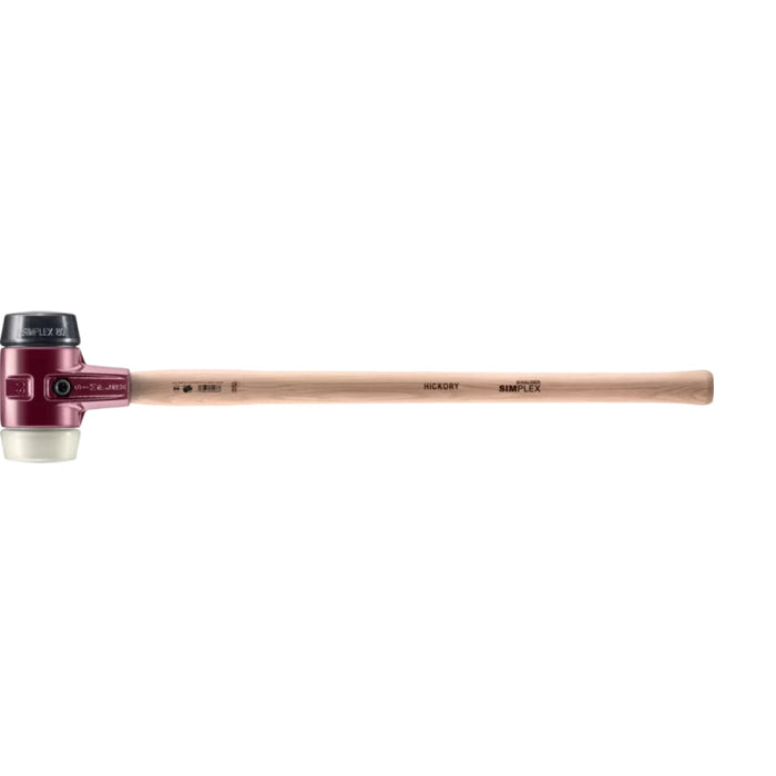 Halder 3028.081 Simplex Sledgehammer with Nylon and Black Rubber Inserts Cast Iron Housing and Hickory Handle