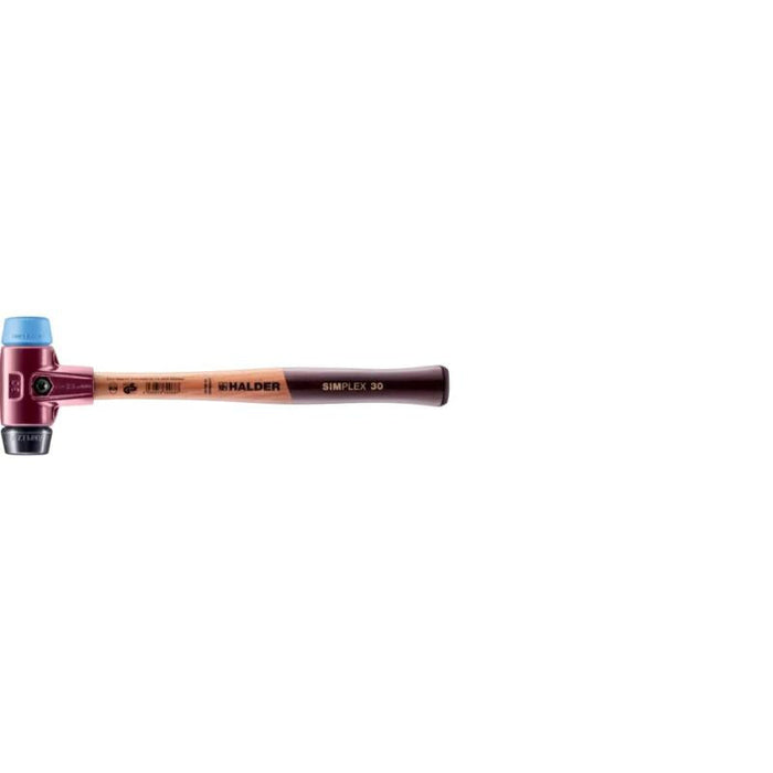 Halder 3012.030 Simplex Mallet with Soft Blue Rubber and Black Rubber  Inserts 11.61 Inch