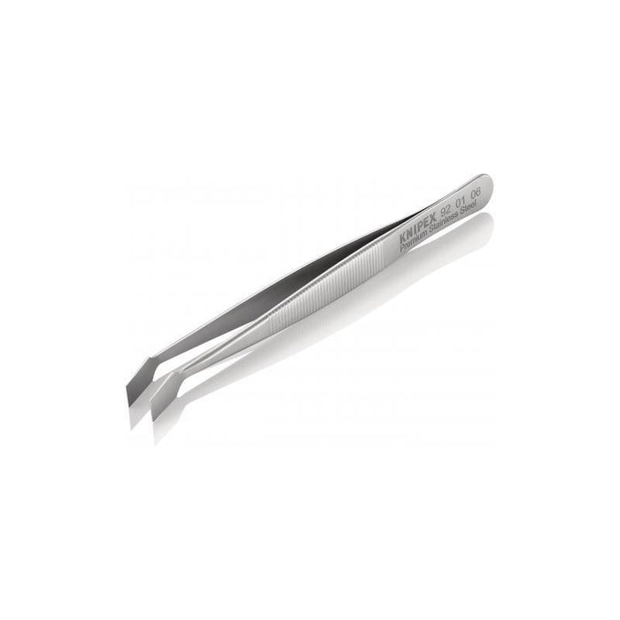 Knipex 92 01 06 Premium Stainless Steel Gripping Tweezers-30°Angled-Blunt Tips