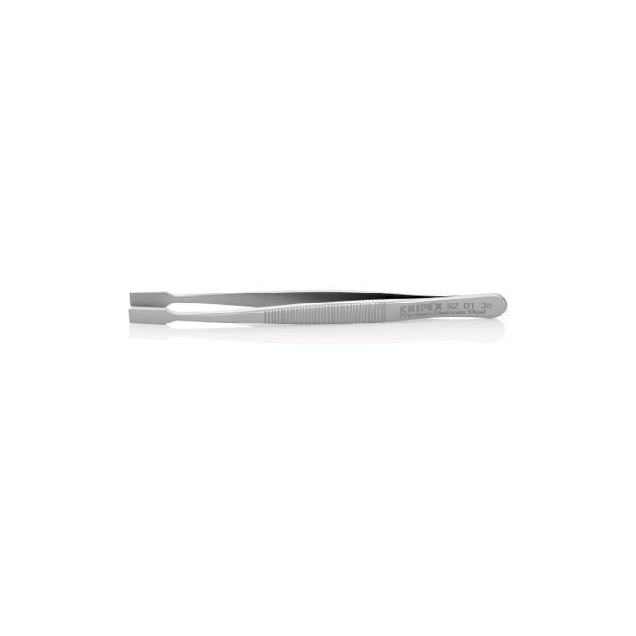 Knipex 92 01 05 Premium Stainless Steel Gripping Tweezers-Blunt Tips