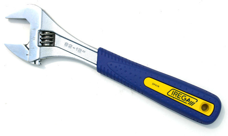 Irega 92ET12 Ergonomic Comfort Grip Adjustable Wrench 12 Inch