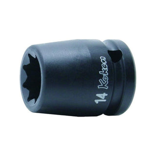 Ko-ken 14415M-14 Square 1/2"Sq. Drive Socket Double 14 mm L.38 mm