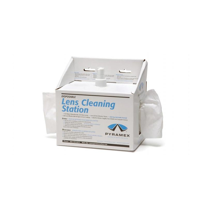 Pyramex LCS10  Lens cleaning station with 8 oz. cleaning solution 600 tissues