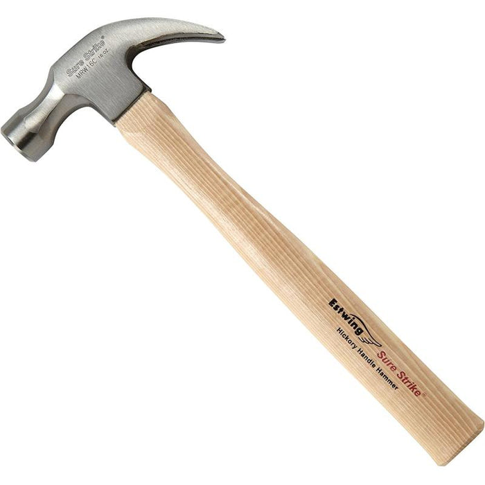 Estwing MRW20C Sure Strike 20 Oz Wood Handle Curved Claw Hammer