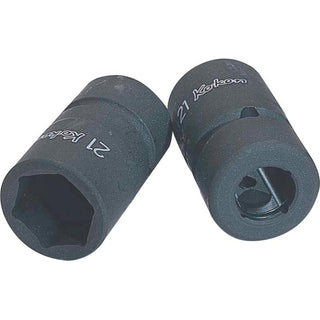 Ko-Ken NV14400-19 1/2 Inch Sq. Dr. Socket 19 mm 6 Point Length 54 mm Sleeve Drive