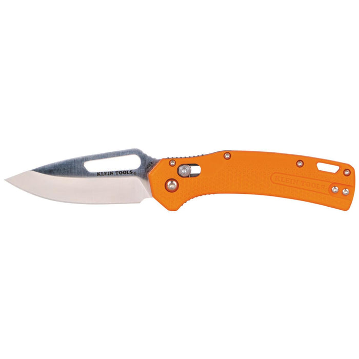 Klein Tools OFK000ORT Resurgence Fishing Pocket Knife, Orange & Drop Point