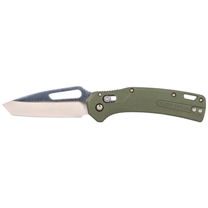 Klein Tools OGK001GNT Resurgence Hunting Pocket Knife, Green & Tanto