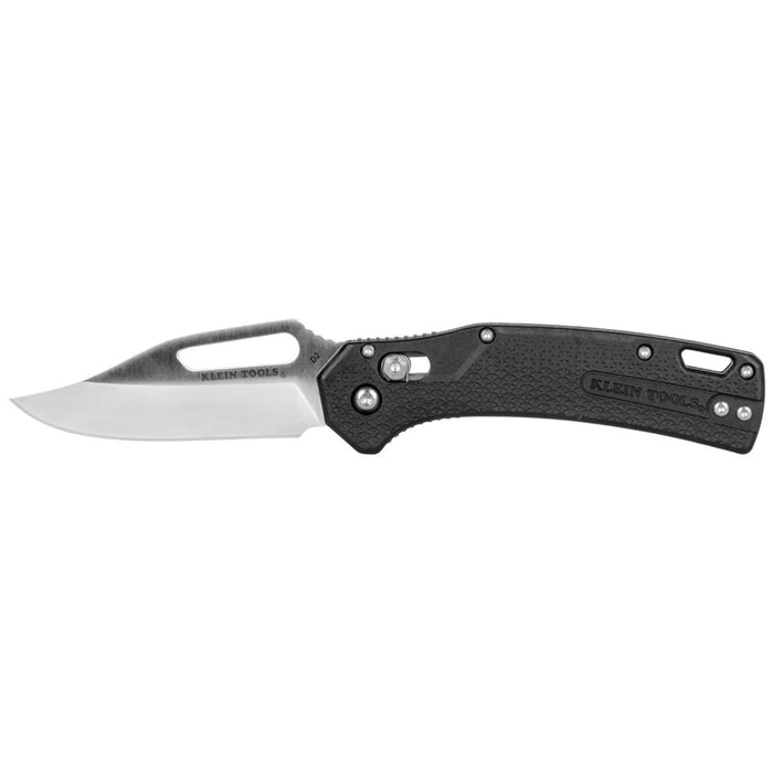 Klein Tools OGK002BKT Resurgence Hunting Pocket Knife, Black & Clip Point