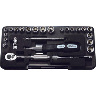 Ko-Ken P2201AM 1/4 Sq. Dr. Socket set 6 point Plastic Case 25 pieces