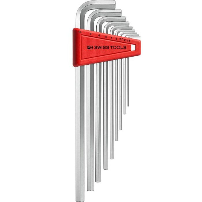 PB Swiss PB 211.H-10 Key L- Wrenches, long, set in a practical plastic holder