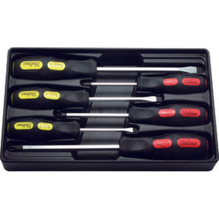Ko-Ken PK166PS/6 Screwdriver Set PH1-2-3/SL5-6-8 ABS Tray Blade Through type 6 pieces