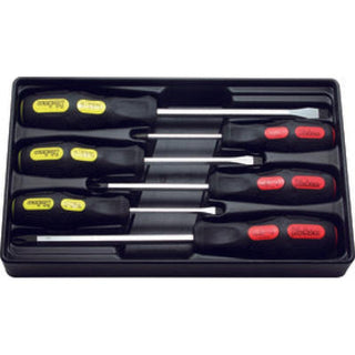 Ko-Ken PK168PS/6 Screwdriver Set PH1-2-3/SL5-6-8 ABS Tray 6 pieces