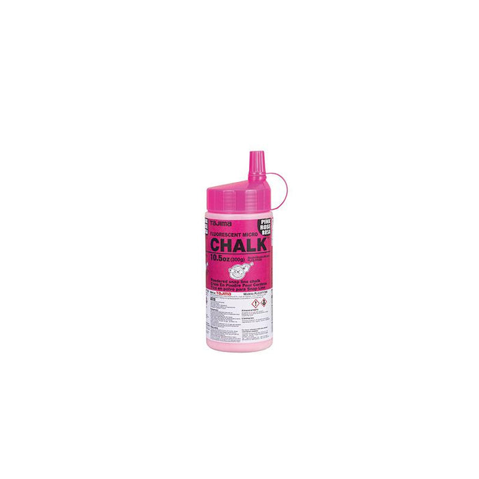 Tajima Tool PLC2-FP300 CHALK-RITE Micro Chalk Ultra-Fine Fluorescent Pink Chalk 300 Gr./ 10.5 Oz. with Easy Fill Nozzle