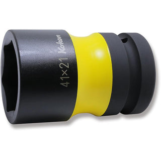 Ko-Ken PW8P-41X21 1 Sq. Dr. Rear Wheel Nut Socket 41 x 21mm Hex x Square Length 87mm Color coded