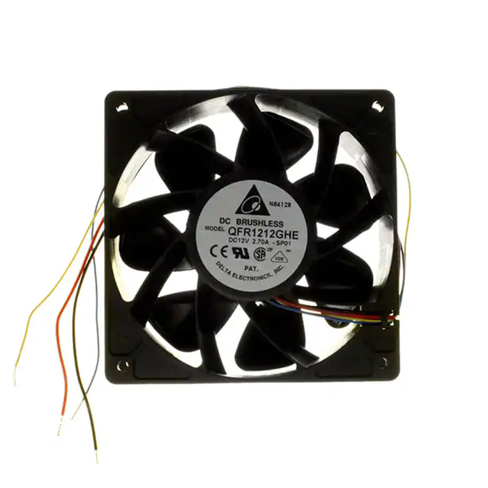 Delta Electronics QFR1212GHE 12V Cooling Fan, 120 x 120 x 38 mm