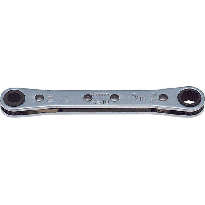 Koken R810-1/4X5/16 Ratcheting Ring Wrench 1/4x5/16 12 point Length 108mm Reversible
