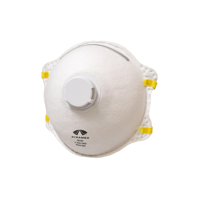 Pyramex RM10V N95 Cone Respirator with Exhalation Valve, Box of 10