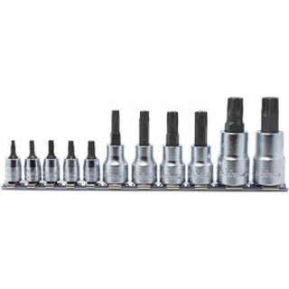 Ko-Ken RSX025/11-IP 1/4, 3/8, 1/2 Sq. Dr. Bit Socket set TORX® Plus 10IP-60IP 11 pieces