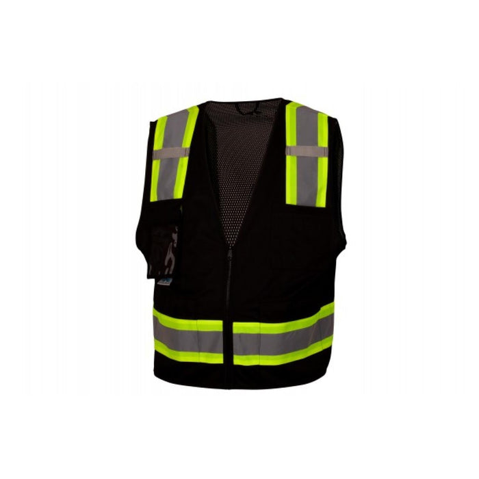 Pyramex RVZ2411CP ANSI Type O - Class 1 Not FR Black Reflective Safety Vest