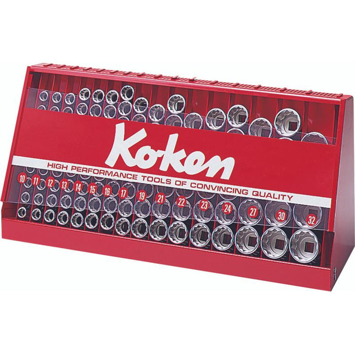 Ko-ken S4240A-05 1/2"Sq. Drive 12 Point Socket Set 103 Pieces